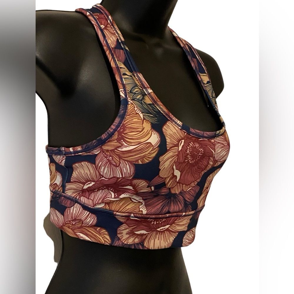 Jessica Simpson racer back high impact Mackenzie sports bra athleisure NWT S.